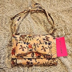 Betsy Johnson Unique Purse with Bow & Strap